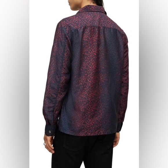 John Varvatos Farron Ombre animal print shirt. Size XS BNWT - Picture 4 of 7